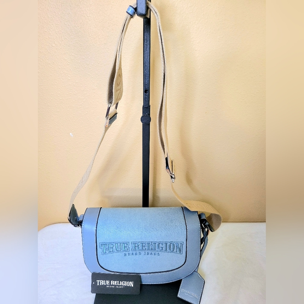 #37. True Religion Blue Crossbody Bag